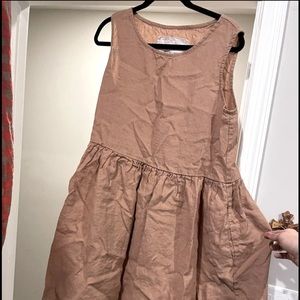 NWOT NPL M midi smock dress- almost apricot (discontinued color)